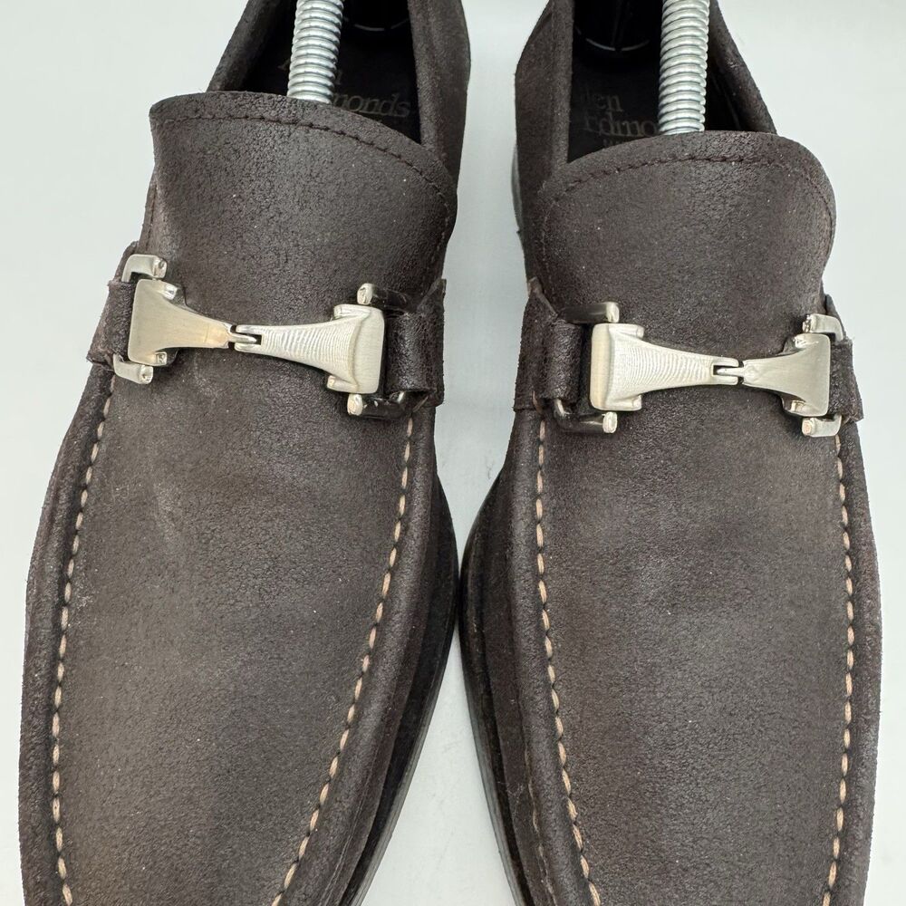 Allen Edmonds Fiesole Horse Bit Loafer Men's 9.5D Dark Brown Waxed Leather Shoes - Picture 12 of 14